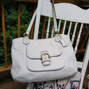 Coach Campbell Belle White Leather Great Condition